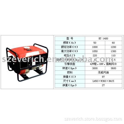 Gasoline generator & Engine--ET 1400